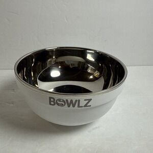 Bowlz‎ Metal ice cream bowl 16 ounce cold & hot stainless steel One White